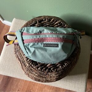 Burton Sage Green Waist Sling Hip Belt Bag with Striped Strap